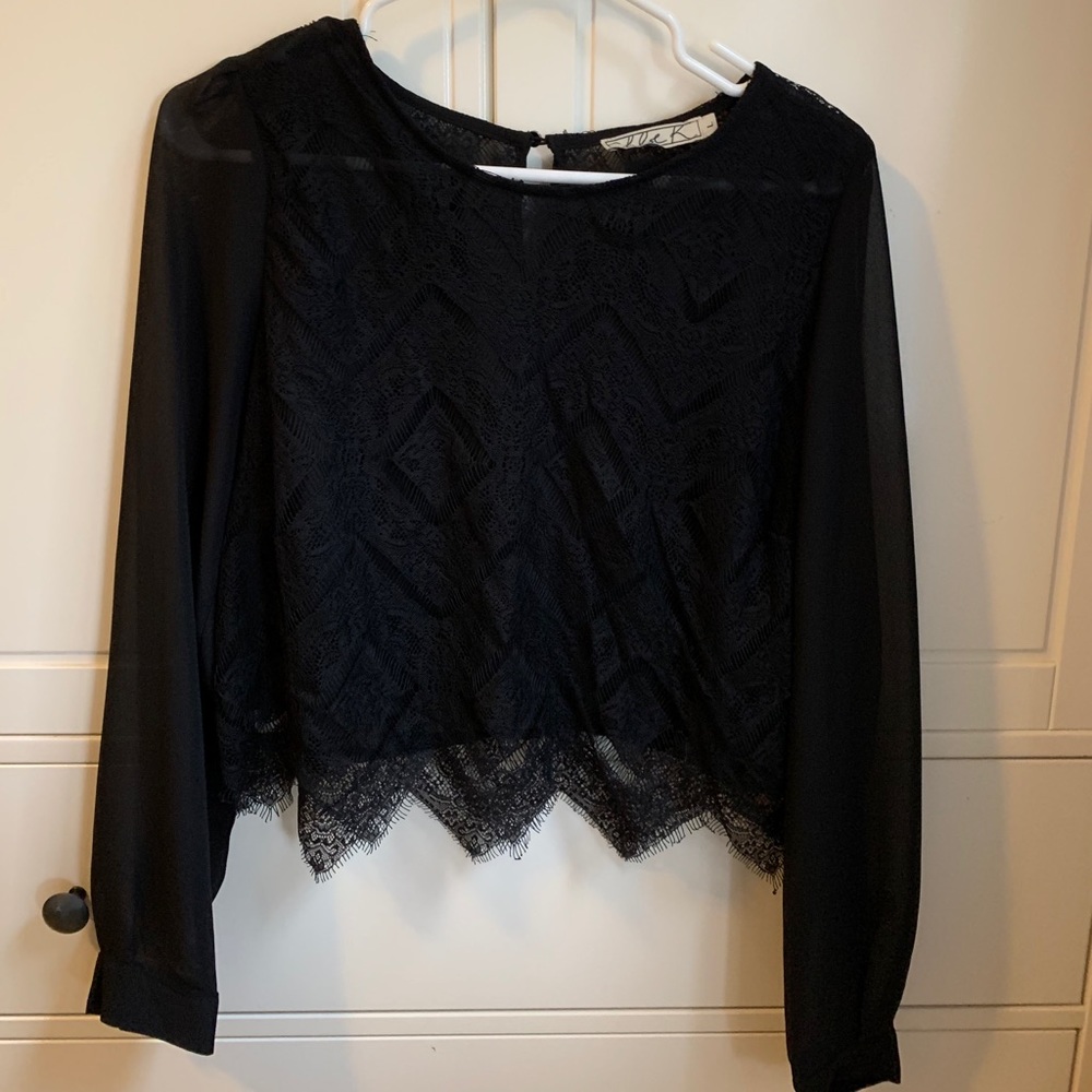 Black Lace Blouse